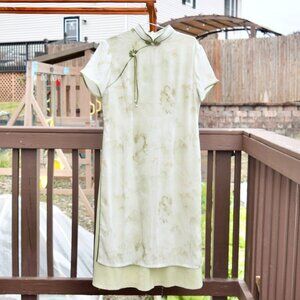 Green Dragon Aodai Qipao - Chinese Dress Cheongsam